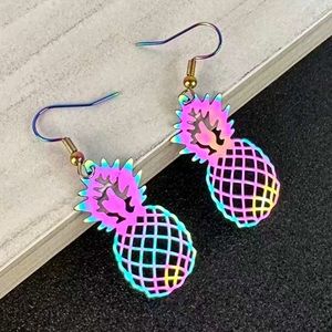 Rainbow Pineapple Earrings